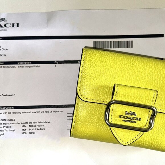 NWT COACH NEW Small Morgan Snap Wallet - Picture 9 of 16
